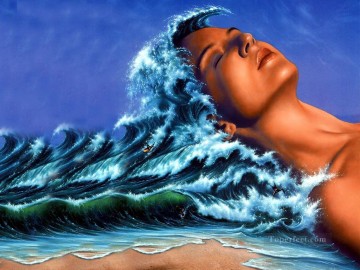 Fantasía popular Painting - pelo de mar fantasía
